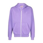 Autry Logo Cotton Hoodie Purple, Herr