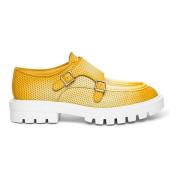 Santoni Modern stil läder penny loafer Yellow, Dam