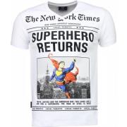 Local Fanatic SuperHero Returns Rhinestone - Herr T Shirt - 2314W Whit...