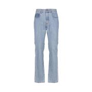 JW Anderson Blå Bomull Denim Jeans med Logo Patch Blue, Herr