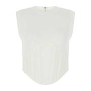 Dion Lee Vita bomullstopp White, Dam