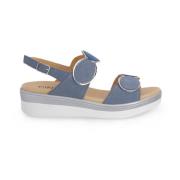 Cinzia Soft Flat Sandals Blue, Dam