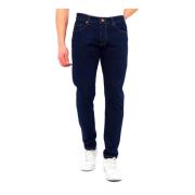 True Rise Enkla Slim Fit Stretch Jeans Herrar - Dc-059 Blue, Herr