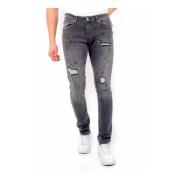 True Rise Jeans Stretch Herr Slim Fit - Dc-041 Gray, Herr