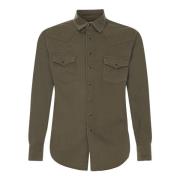 Saint Laurent Uppgradera din avslappnade garderob med denna khaki grön...