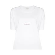 Saint Laurent Rive Gauche T-Shirt White, Dam