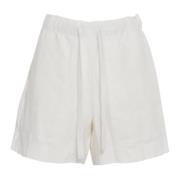 Vince Off White Tie Front Shorts White, Dam