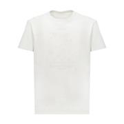 Maison Margiela Vit Bomull T-shirt med Broderad Numerisk Logo White, H...