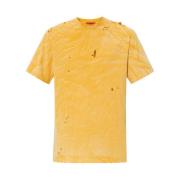 424 T-shirt med vintageeffekt Yellow, Herr