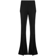 Ambush Svarta Slim Fit Byxor med Framslits Black, Dam