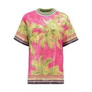 Ermanno Scervino Dragkedja Stängning Logo T-shirt Pink, Dam