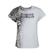 Ermanno Scervino Tiger Print T -skjorta Gray, Dam