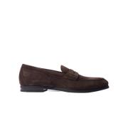 Scarosso Handgjorda Italienska Penny Loafers - Mörkbrunt Mocka Brown, ...