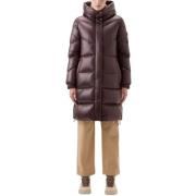 Woolrich Vadderad Parka med Ankdun och Blandad Vaddering Brown, Dam