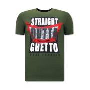 Local Fanatic Herr T Shirt Straight Outta Ghetto Green, Herr