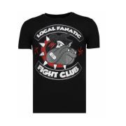 Local Fanatic Fight Club Spike Rhinestone - Herr T shirt - 13-6230Z Bl...
