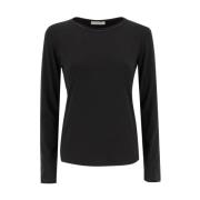 Le Tricot Perugia Round-neck Knitwear Black, Dam