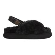 Moncler Platta Sandaler Black, Dam