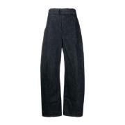 Lemaire Wide Trousers Blue, Dam