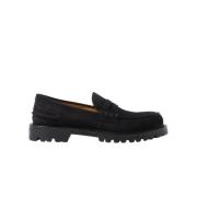 Scarosso Wooster Loafers - Blå Mocka Penny Loafers med Vibram Sula Blu...