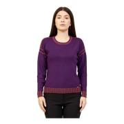 Fracomina Round-neck Knitwear Purple, Dam