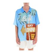 Blue Sky Inn Blue sky inn printed satin shirt Multicolor, Herr