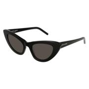 Saint Laurent Stiliga herr Cat-Eye solglasögon Black, Herr
