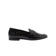 Scarosso Valeria Cocco Krokodil Loafers Black, Dam