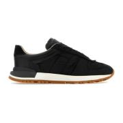 Maison Margiela Svarta nylon 50-50 sneakers, Stiliga och m?ngsidiga Bl...