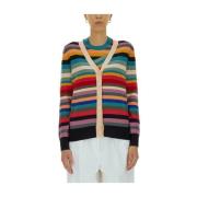 PS By Paul Smith Signatur stripe cardigan Red, Dam