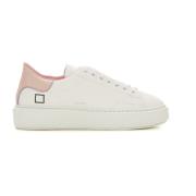 D.a.t.e. Vit-Rosa Sfera Patent Lädersneakers med Snörning White, Dam