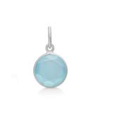 Frk. Lisberg Cat Pendant Aqua Chalcedon Silver Blue, Dam