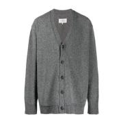 Maison Margiela Gr? Knappad Stickad Kofta Gray, Herr