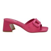 Jeannot Heeled Mules Pink, Dam