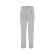 Kiton Casual Stil Byxor med Justerbar Midja Gray, Herr