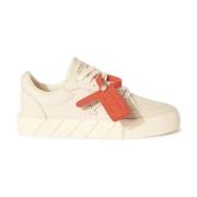 Off White Beige Vulcanized Low-Top Sneakers Beige, Dam