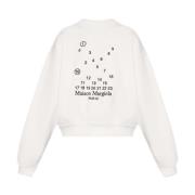 Maison Margiela Sweatshirt med logotyp White, Dam