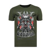 Local Fanatic Savage Samurai Rhinestones - Herr T-shirt - 6327G Green,...