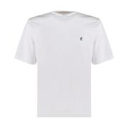 Études Vit Bomull Rund Hals T-Shirt White, Herr