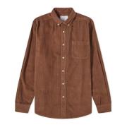 Portuguese Flannel Lobo Brun Corduroy Skjorta Brown, Herr