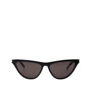 Saint Laurent Svarta Acetat Cat Eye Solglasögon Black, Dam