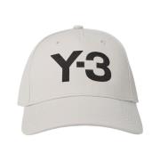 Y-3 Logo Baseballkeps i Återvunnen Polyester Gray, Herr