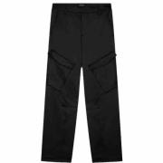 Dondup Lyxiga Satin Cargo Byxor Black, Dam