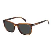 Eyewear by David Beckham Randig Brun/Grå Solglasögon Brown, Herr