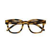 Saint Laurent Solglasögon i acetat i vintagestil Brown, Unisex