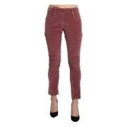 Ermanno Scervino Röda Skinny Bomullsbyxor Red, Dam