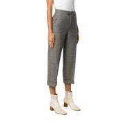 Twinset Cropped Trousers Gray, Dam