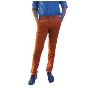 Mason's Slim Fit Sammet Bomull Chino Byxor Brown, Herr