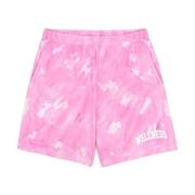 Sporty & Rich Ivy Tie Dye Gym Shorts Pink, Dam