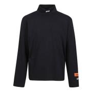 Heron Preston Broderad rullkrage långärmad T-shirt Black, Herr